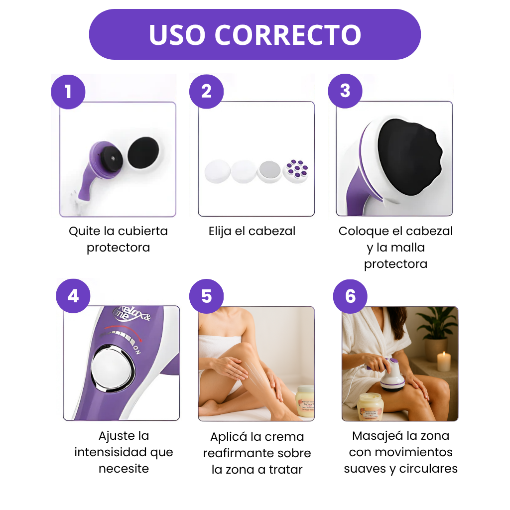 Pack Masajeador Anticelulítico 5 en 1